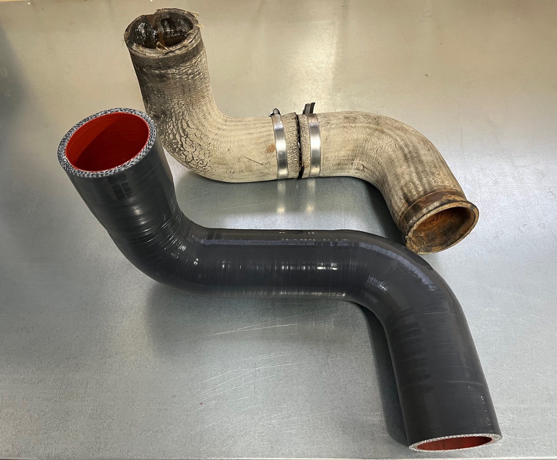 silicone vs rubber silicone hoses charged air hoses CAC hose new